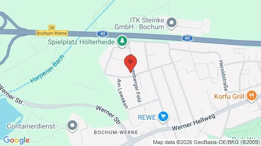 Apartments for rent i Bochum - kort over placeringen