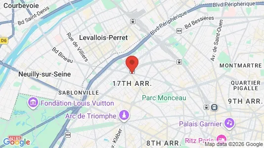 Rooms for rent i Paris 17ème arrondissement - kort over placeringen