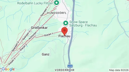 Apartments for rent i Flachau - kort over placeringen