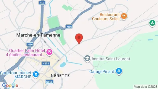 Apartments for rent i Marche-en-Famenne - kort over placeringen