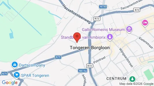 Apartments for rent i Tongeren - kort over placeringen