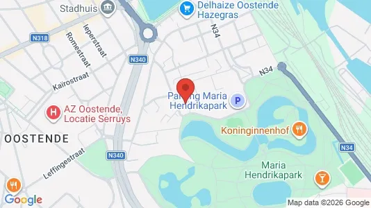 Apartments for rent i Oostende - kort over placeringen