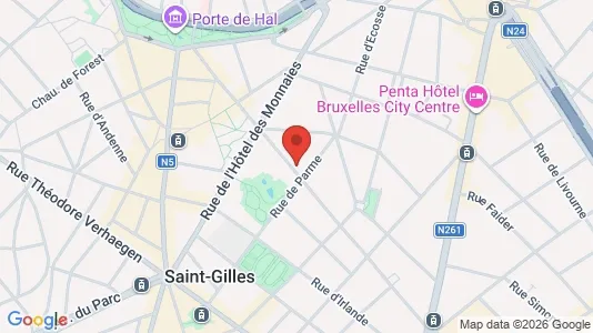 Apartments for rent i Brussels Sint-Gillis - kort over placeringen