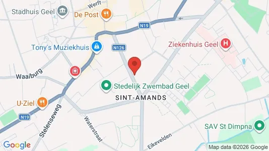 Apartments for rent i Geel - kort over placeringen