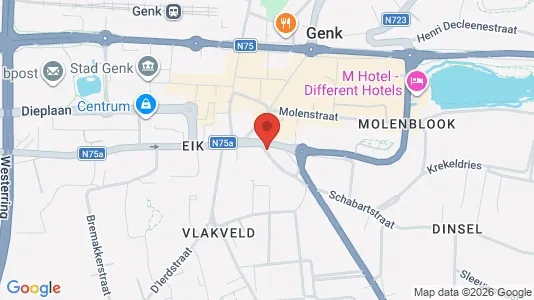 Apartments for rent i Genk - kort over placeringen
