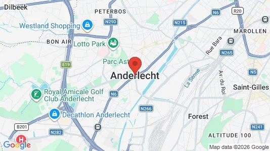 Apartments for rent i Brussels Anderlecht - kort over placeringen