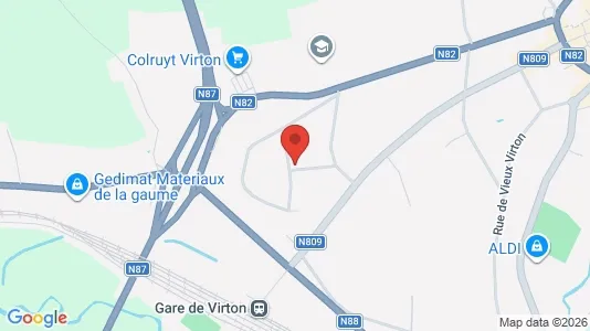 Apartments for rent i Virton - kort over placeringen