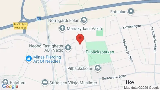 Apartments for rent i Växjö - kort over placeringen