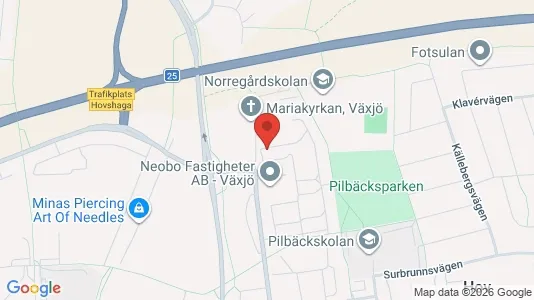 Apartments for rent i Växjö - kort over placeringen