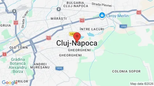 Rooms for rent i Cluj-Napoca - kort over placeringen