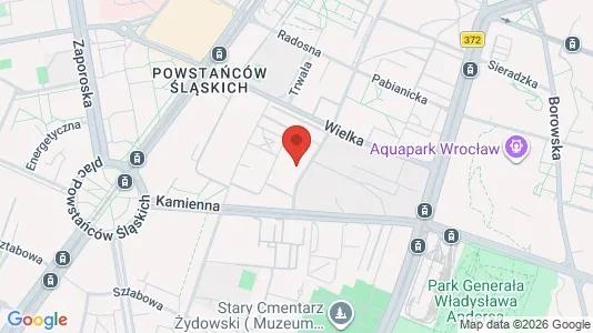 Rooms for rent i Wrocław - kort over placeringen