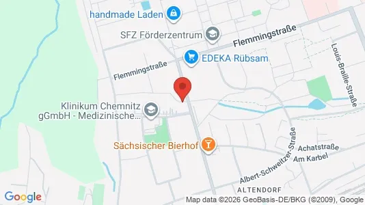 Apartments for rent i Chemnitz - kort over placeringen