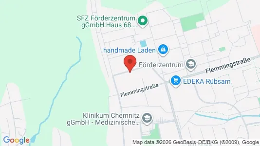 Apartments for rent i Chemnitz - kort over placeringen