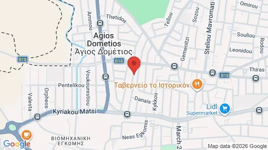 Apartments for rent i Nicosia Agios Dometios - kort over placeringen