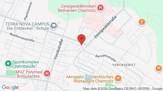 Apartments for rent i Chemnitz - kort over placeringen