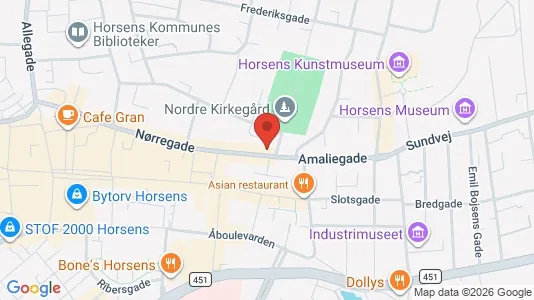Apartments for rent i Horsens - kort over placeringen