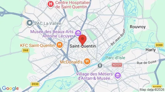 Houses for rent i Saint-Quentin - kort over placeringen