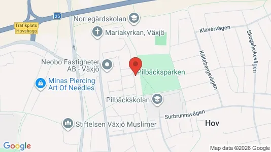 Apartments for rent i Växjö - kort over placeringen
