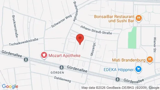 Apartments for rent i Brandenburg an der Havel - kort over placeringen