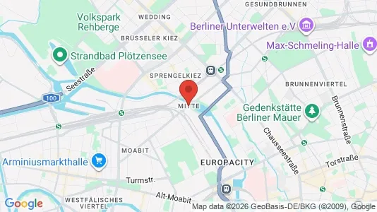 Houses for rent i Berlin Mitte - kort over placeringen