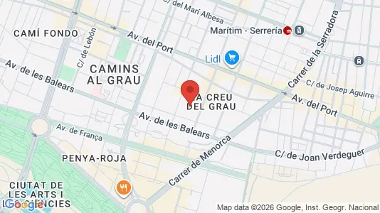 Apartments for rent i Valencia Camins al Grau - kort over placeringen