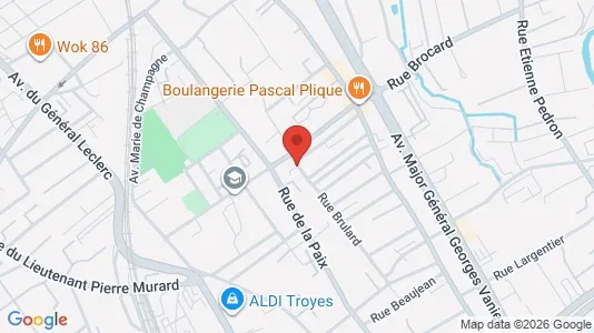 Apartments for rent i Troyes - kort over placeringen
