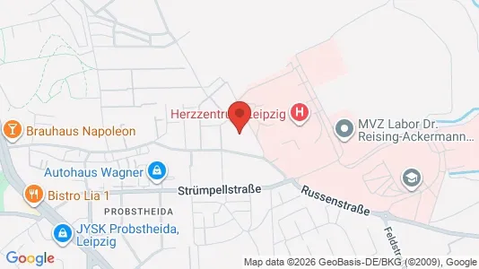 Apartments for rent i Leipzig - kort over placeringen