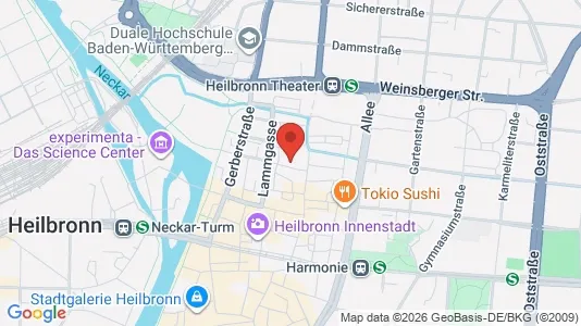 Apartments for rent i Heilbronn - kort over placeringen