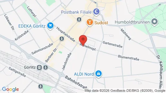 Apartments for rent i Görlitz - kort over placeringen