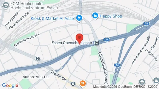 Apartments for rent i Essen - kort over placeringen