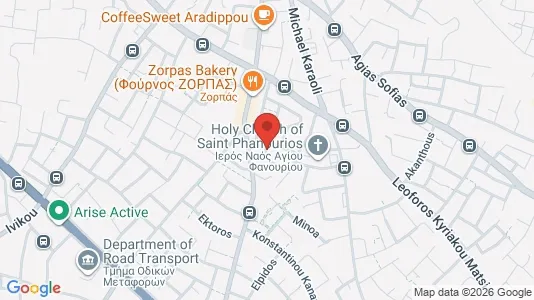 Apartments for rent i Aradippou - kort over placeringen