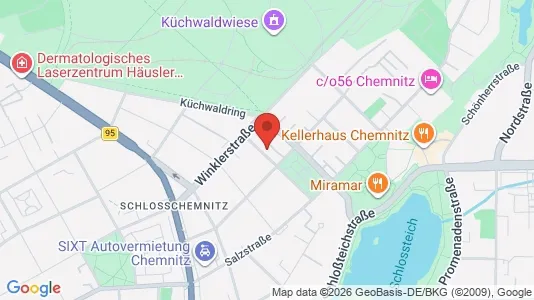 Apartments for rent i Chemnitz - kort over placeringen