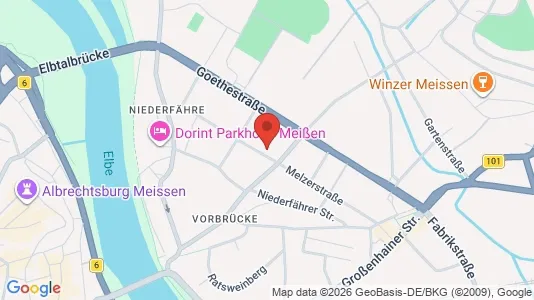 Apartments for rent i Meissen - kort over placeringen