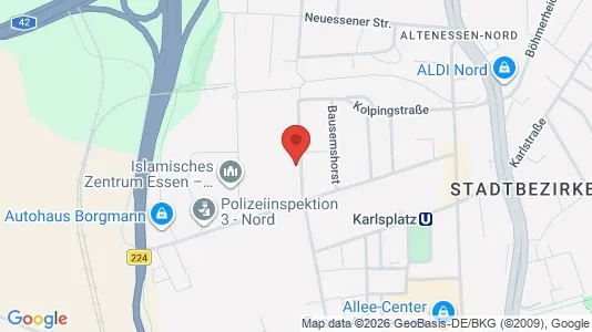 Apartments for rent i Essen - kort over placeringen