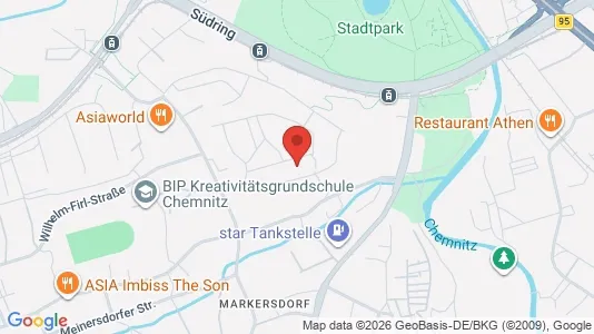 Apartments for rent i Chemnitz - kort over placeringen