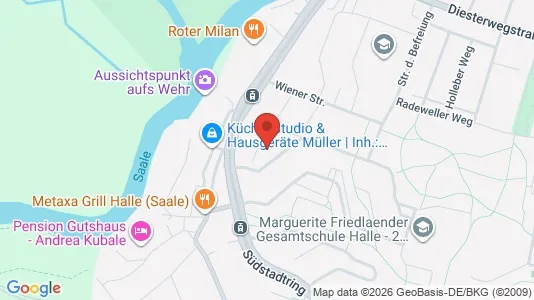Apartments for rent i Halle (Saale) - kort over placeringen