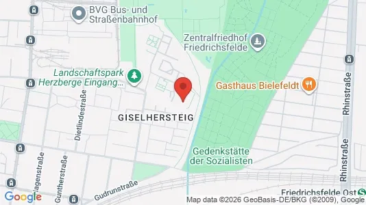 Apartments for rent i Berlin Lichtenberg - kort over placeringen