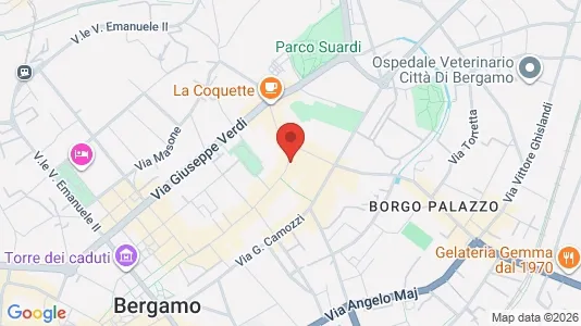 Apartments for rent i Bergamo - kort over placeringen
