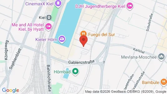 Apartments for rent i Kiel - kort over placeringen