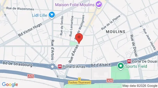 Apartments for rent i Lille - kort over placeringen