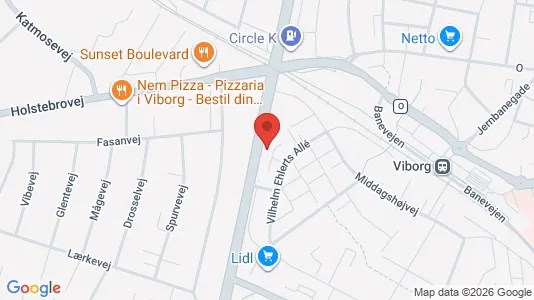Apartments for rent i Viborg - kort over placeringen