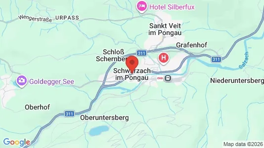 Apartments for rent i Schwarzach im Pongau - kort over placeringen