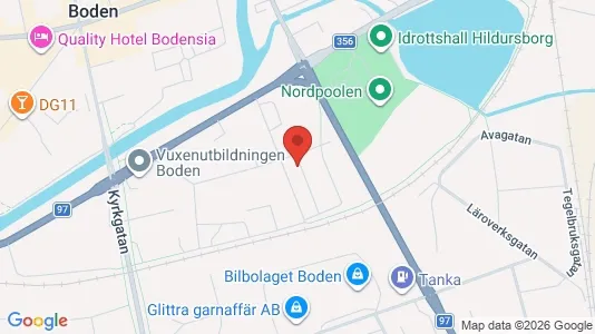 Apartments for rent i Boden - kort over placeringen