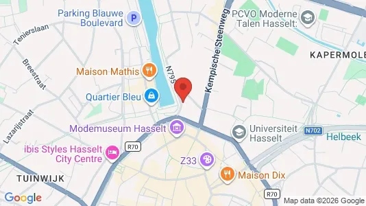 Apartments for rent i Hasselt - kort over placeringen
