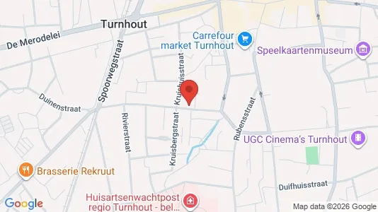 Apartments for rent i Turnhout - kort over placeringen