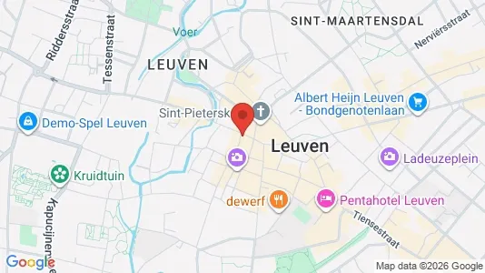 Apartments for rent i Leuven - kort over placeringen