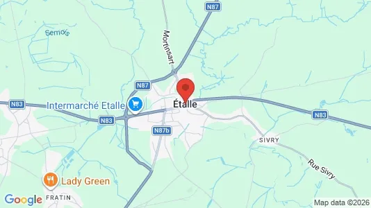 Apartments for rent i Etalle - kort over placeringen
