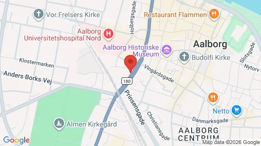 Apartments for rent i Aalborg Center - kort over placeringen