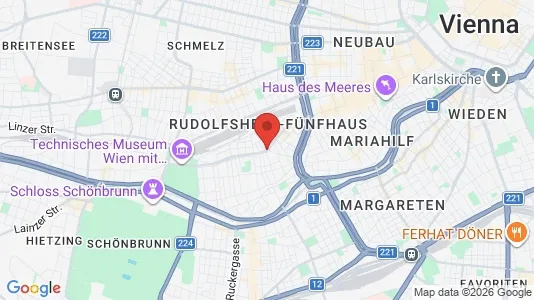 Apartments for rent i Wien Rudolfsheim-Fünfhaus - kort over placeringen