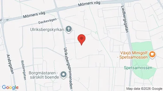 Apartments for rent i Växjö - kort over placeringen